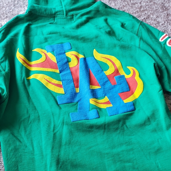 Homme Femme X Kool Kiy LA Riots Hoodie Green - Picture 10 of 13